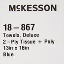 McKesson Nonsterile Blue Procedure Towels, 13 x 18 Inch (Case of 500)