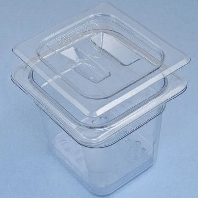 Instrument Soaking Tray - Clear, Small, 6-1/2" x 7" x 6" - 10-3052 