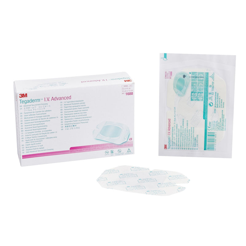 Solventum Corporation 3M Tegaderm IV Advanced Securement Dressing, 4 x 4¾ Inch (200/CS) 