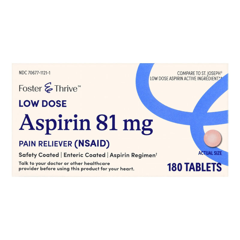 Foster & Thrive Low Dose Aspirin 81 mg Tablets (Bottle of 180)