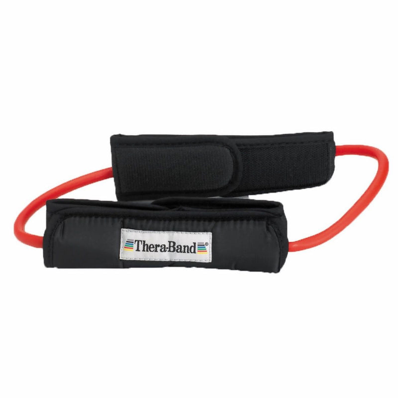 Performance Health Exercise Resistance Tubing with Cuffs TheraBand Red 12 Inch Circumference Beginner Resistance 