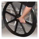 drive Poly-Fly High Strength Lightweight Wheelchair, Black with Silver Finish
