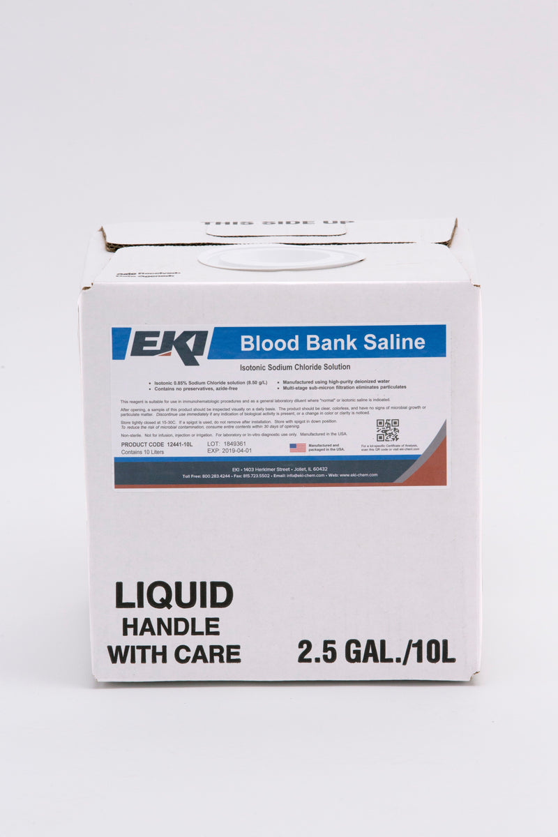 EK Industries Inc EKI Saline Immunohematology Reagent 