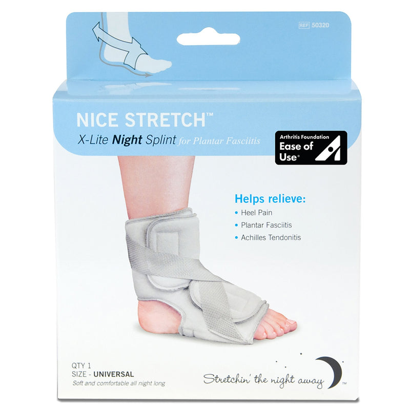 Brownmed Nice Stretch X-Lite Plantar Fasciitis Night Splint, One Size Fits Most (20/CS) 