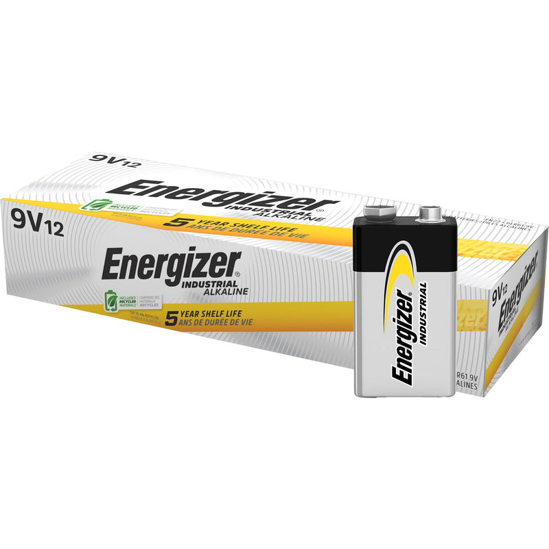 Energizer Industrial Alkaline Battery, 9V (Case of 72)