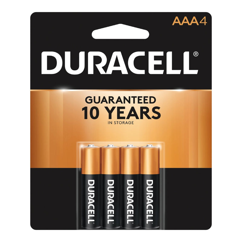Alkaline Battery Duracell Coppertop AAA Cell 1.5 Volt Disposable 4 Pack