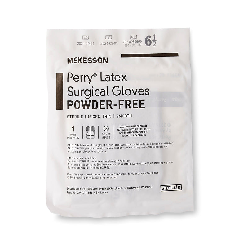 McKesson Perry Latex Surgical Glove, Size 6.5, Brown (50/BX) 