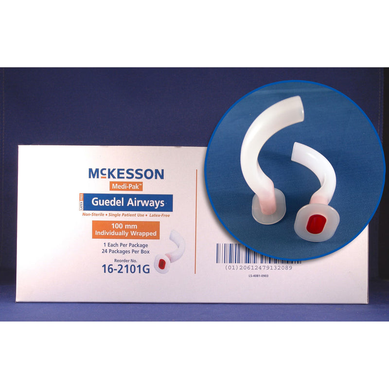 Guedel Oropharyngeal Airway McKesson Green 80 mm Length ISO 8 NonSterile Adult