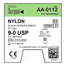 SUTURE BLK MONO NYLON 9-05/13CM NDL DRM5 12/BX