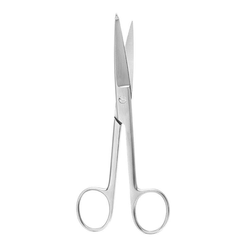 Bandage Scissors McKesson Argent Knowles 5-1/2 Inch Length Surgical Grade Stainless Steel NonSterile Finger Ring Handle Straight Sharp Tip / Blunt Tip (Each)