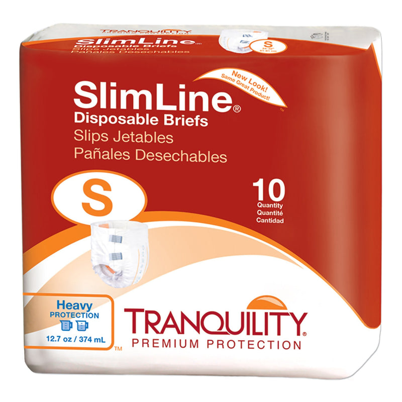 Principle Business Enterprises Tranquility SlimLine Heavy Protection Incontinence Brief, Small (100/CS) 