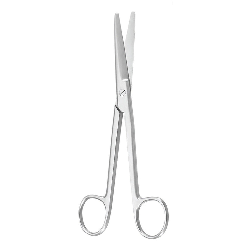 Dissecting Scissors McKesson Argent Mayo 5-1/2 Inch Length OR / Surgical Grade German Stainless Steel NonSterile Finger Ring Handle Straight, Beveled Blunt Tip / Blunt Tip (Each)
