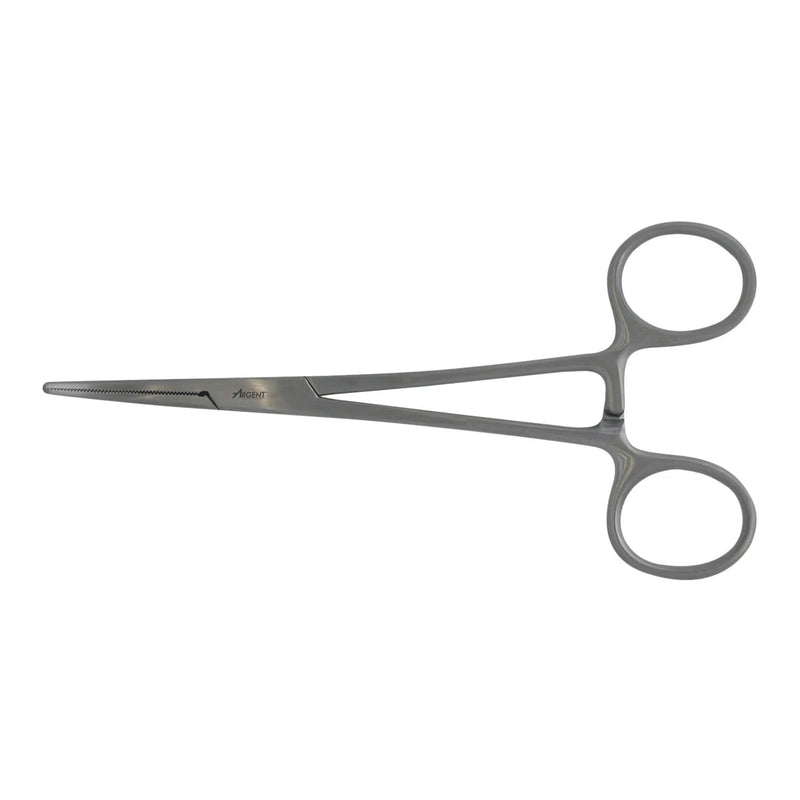 Hemostatic Forceps McKesson Argent Crile 5-1/2 Inch Length OR / Surgical Grade German Stainless Steel NonSterile Locking Finger Ring Handle Curved Serrated Tips 