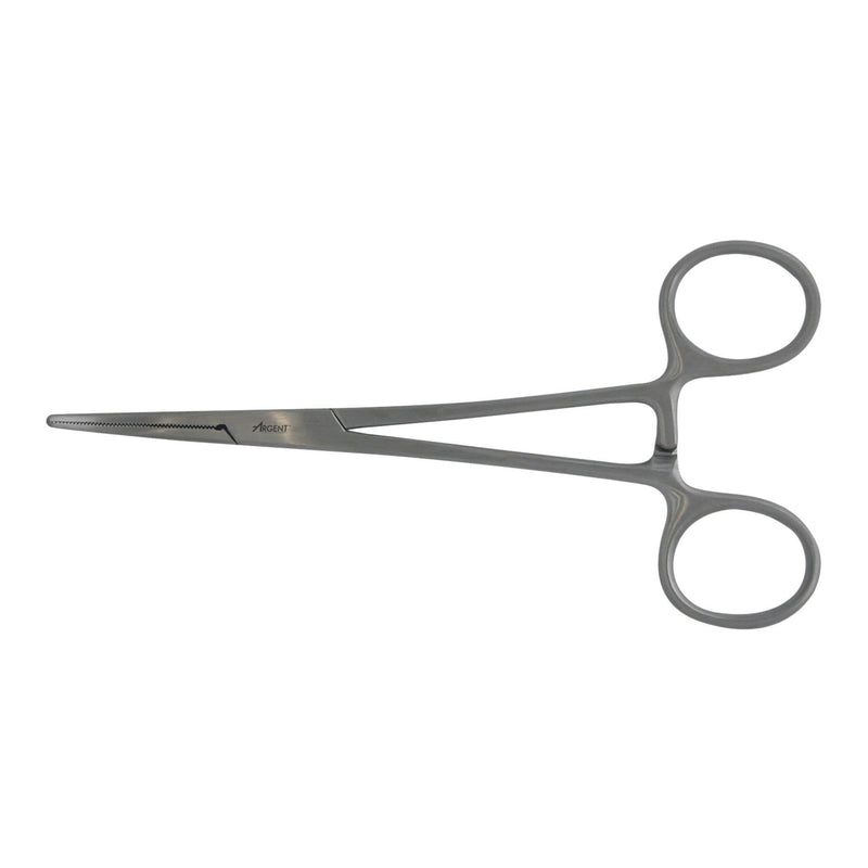 Hemostatic Forceps McKesson Argent Crile 5-1/2 Inch Length OR / Surgical Grade German Stainless Steel NonSterile Locking Finger Ring Handle Curved Serrated Tips 