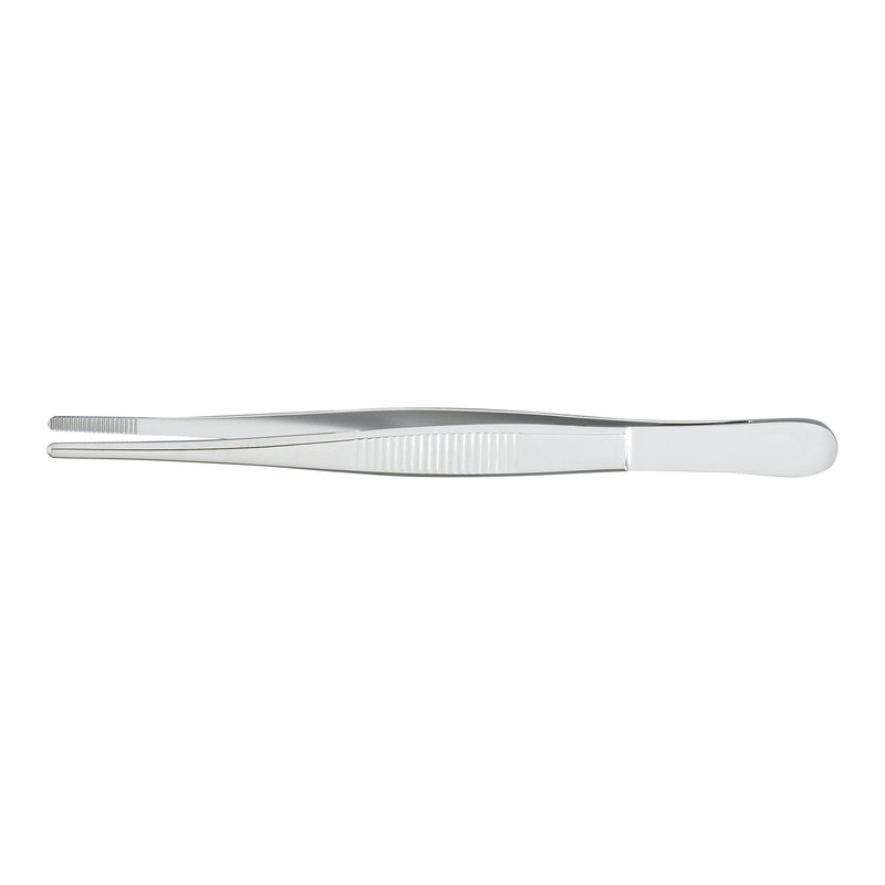 Dressing Forceps McKesson Argent 5-1/2 Inch Length OR / Surgical Grade German Stainless Steel NonSterile NonLocking Thumb Handle Straight Serrated Tips 