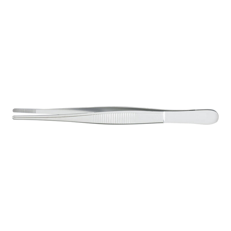 Dressing Forceps McKesson Argent 5-1/2 Inch Length OR / Surgical Grade German Stainless Steel NonSterile NonLocking Thumb Handle Straight Serrated Tips (Each)