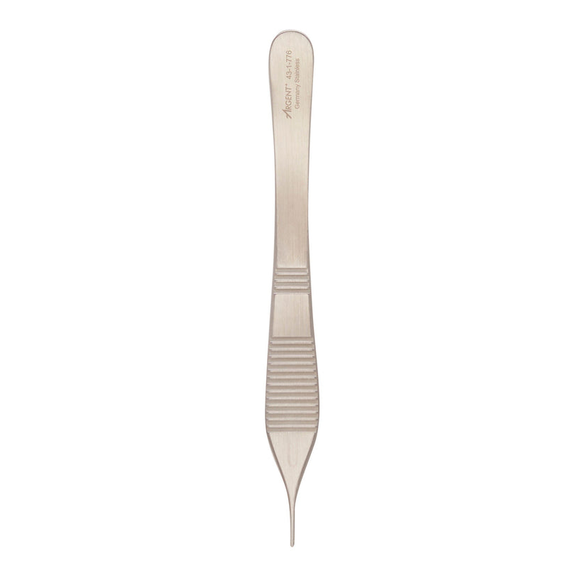 Tissue Forceps McKesson Argent Adson 4-3/4 Inch Length OR / Surgical Grade German Stainless Steel NonSterile NonLocking Thumb Handle Straight Delicate, 1 X 2 Teeth (Each)