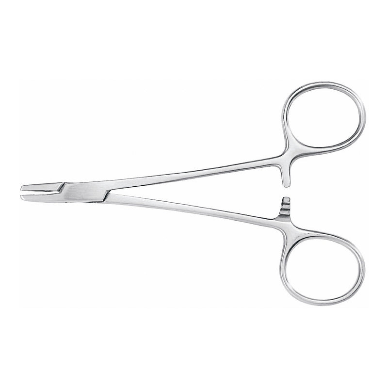 Needle Holder McKesson Argent Derf 4-3/4 Inch Length Serrated Jaws Finger Ring Handle 