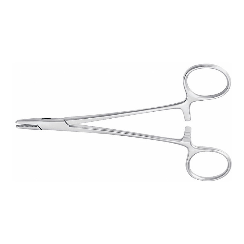 Needle Holder McKesson Argent Baumgartner 5-1/2 Inch Length Serrated Jaws Finger Ring Handle 