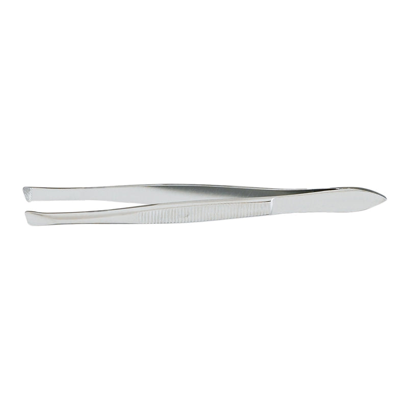 Cilia Forceps McKesson Bergh 3-1/2 Inch Length Floor / Office Grade Pakistani Stainless Steel NonSterile NonLocking Thumb Handle Straight Serrated Tips 