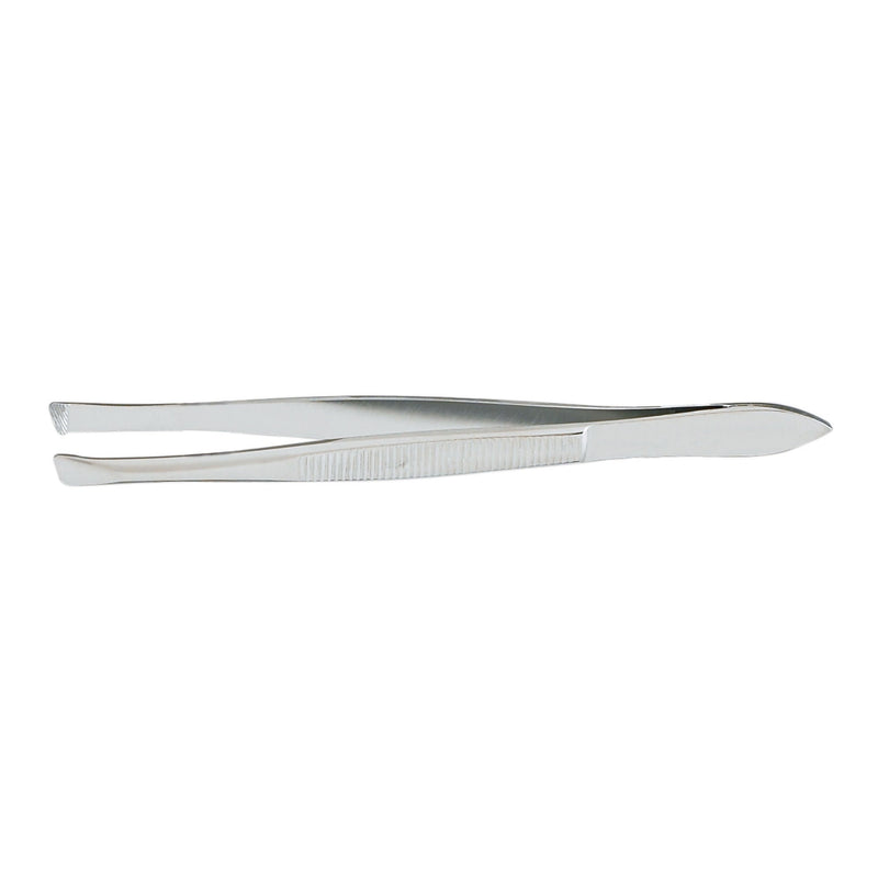 Cilia Forceps McKesson Bergh 3-1/2 Inch Length Floor / Office Grade Pakistani Stainless Steel NonSterile NonLocking Thumb Handle Straight Serrated Tips (Each)