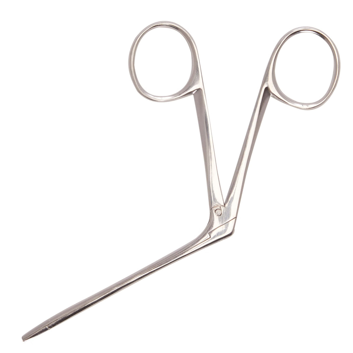Alligator Forceps McKesson Hartmann 3-1/2 Inch Length Floor / Office Grade Pakistani Stainless Steel NonSterile NonLocking Finger Ring Handle Straight Serrated Tips (Each)