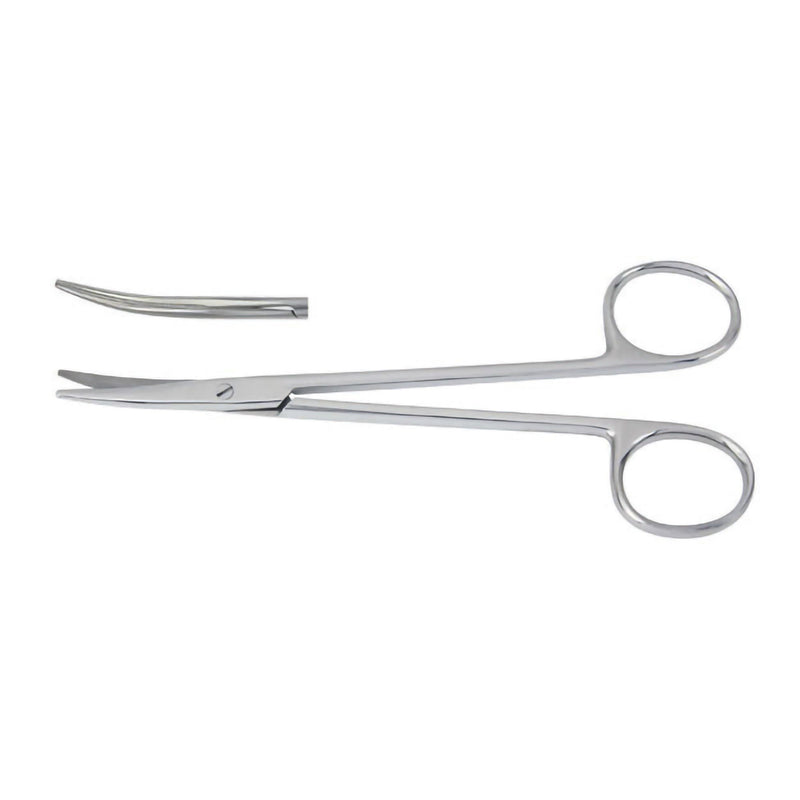Dissecting Scissors McKesson Mayo 5-1/2 Inch Length Floor / Office Grade Pakistani Stainless Steel NonSterile Finger Ring Handle Curved, Beveled Blunt Tip / Blunt Tip (Each)