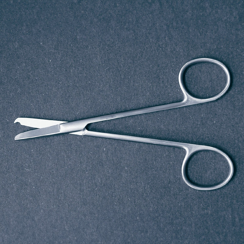 Stitch Scissors McKesson Littauer 4-1/2 Inch Length Office Grade Stainless Steel NonSterile Finger Ring Handle Straight Blunt Tip / Blunt Tip 