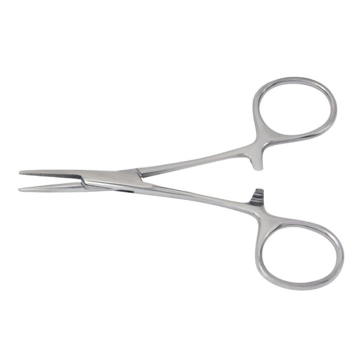 Mosquito Forceps McKesson Hartmann 3-1/2 Inch Length Floor / Office Grade Pakistani Stainless Steel NonSterile Locking Finger Ring Handle Straight Serrated Tips (Each)