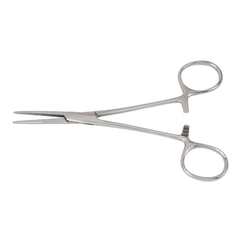 Hemostatic Forceps McKesson Crile 5-1/2 Inch Length Floor / Office Grade Pakistani Stainless Steel NonSterile Locking Finger Ring Handle Straight Serrated Tips 