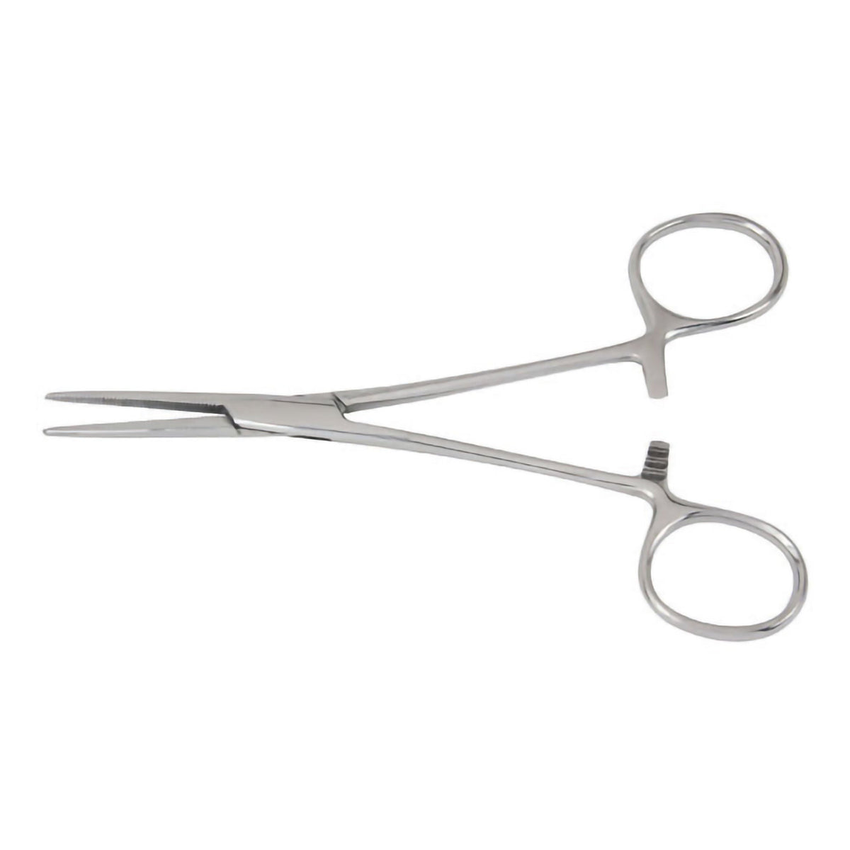 Hemostatic Forceps McKesson Crile 6-1/4 Inch Length Floor / Office Grade Pakistani Stainless Steel NonSterile Locking Finger Ring Handle Straight Serrated Tips (Each)