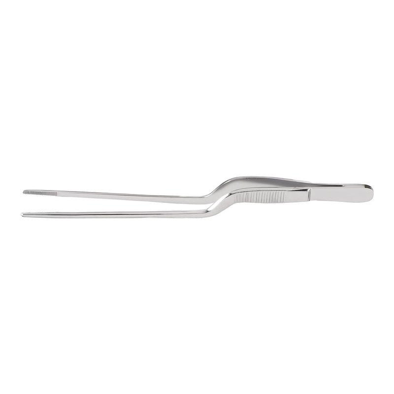 Dressing Forceps McKesson Gruenwald-Jansen 6-1/2 Inch Length Floor / Office Grade Pakistani Stainless Steel NonSterile NonLocking Thumb Handle Straight Serrated Tips 