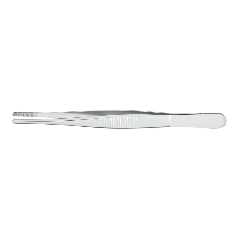 Dressing Forceps McKesson 5-1/2 Inch Length Floor / Office Grade Pakistani Stainless Steel NonSterile NonLocking Thumb Handle Straight Serrated Tips (Each)