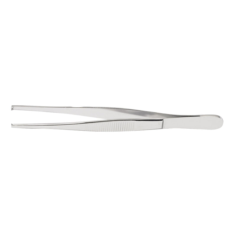 Tissue Forceps McKesson 4-1/2 Inch Length Floor / Office Grade Pakistani Stainless Steel NonSterile NonLocking Thumb Handle Straight 1 X 2 Teeth 