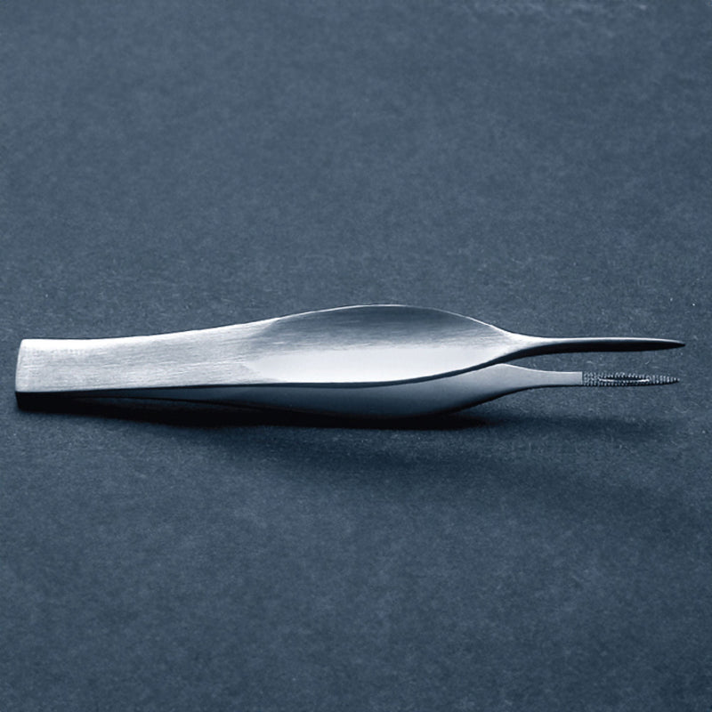 Splinter Forceps McKesson Feilchenfeld 4-1/2 Inch Length Floor / Office Grade Pakistani Stainless Steel NonSterile NonLocking Thumb Handle Straight Pointed Serrated Tips with Groove (Each)