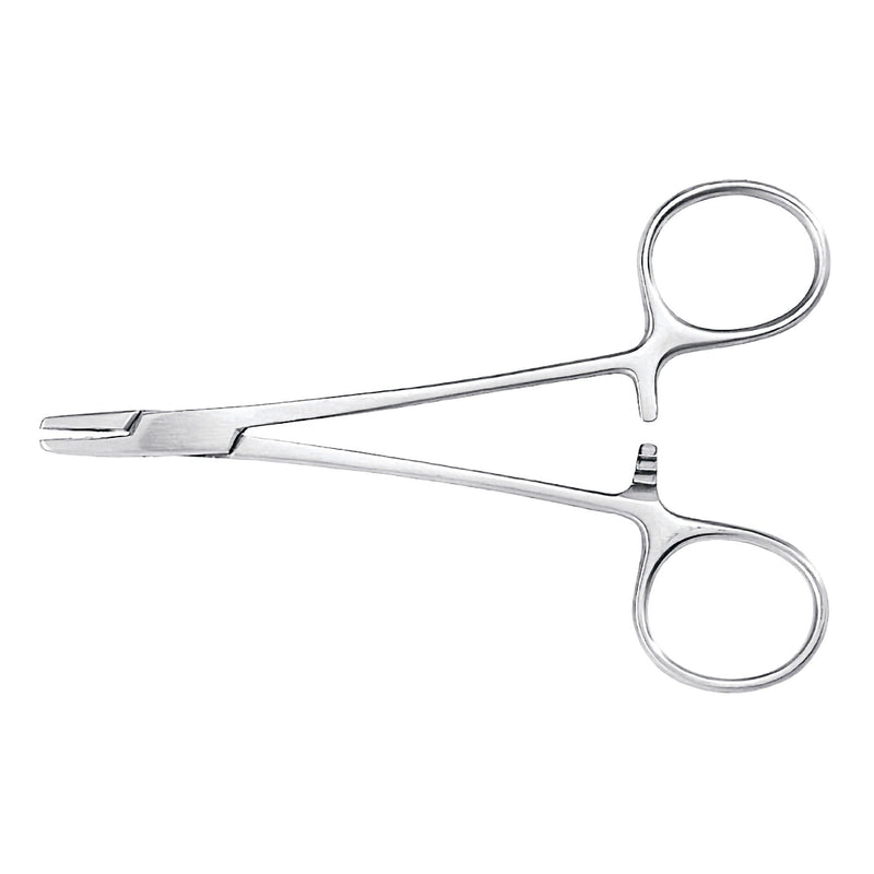 Needle Holder McKesson Derf 4-3/4 Inch Length Serrated Jaws Finger Ring Handle 