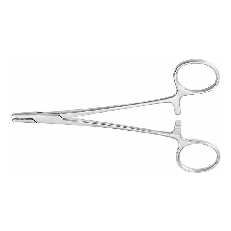 Needle Holder McKesson Baumgartner 5-1/2 Inch Length Serrated Jaws Finger Ring Handle (Each)
