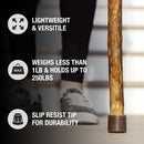 Mabis Healthcare Brazos Assorted Hardwood Rustic Walking Stick, 41-Inch