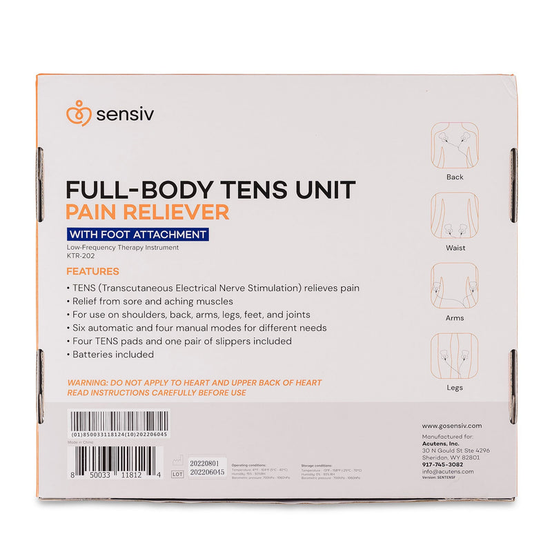 Sensiv Full-Body TENS Pain Relief Therapy with Foot Attachment (10/CS) 