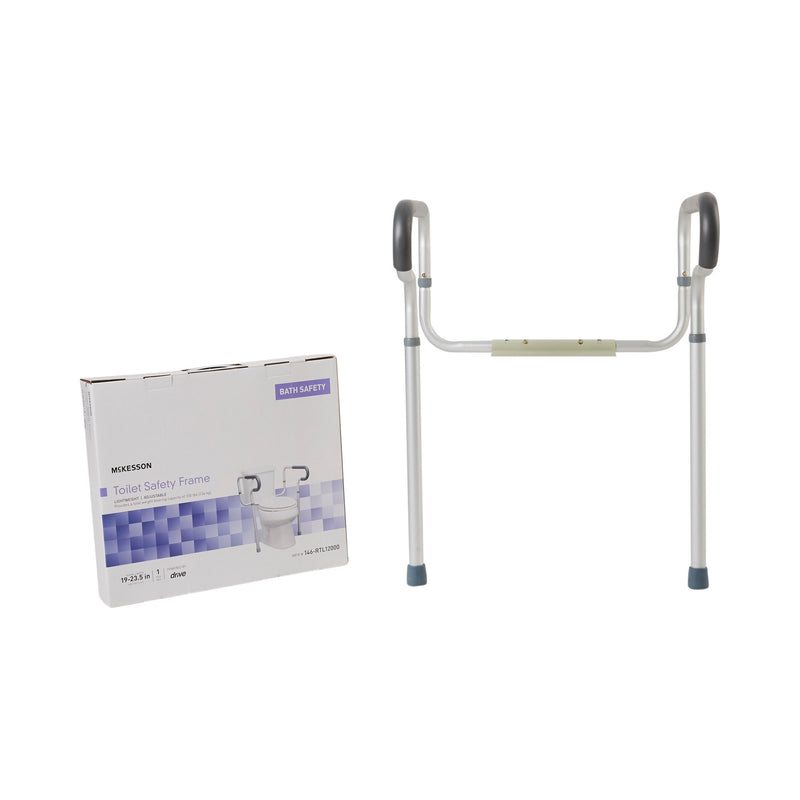 McKesson Toilet Safety Rail, Gray Aluminum (Case of 4)