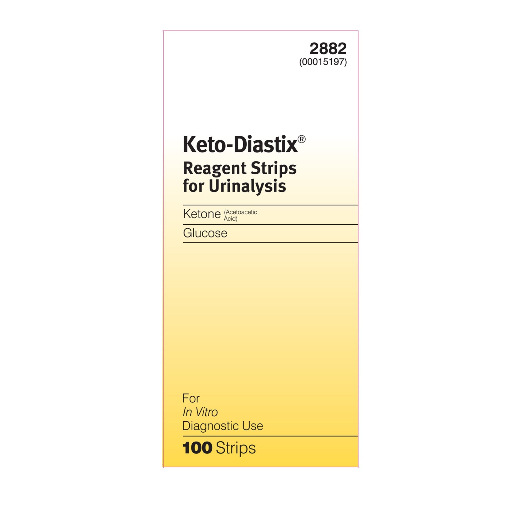 Ascensia Diabetes Care Keto-Diastix Urinalysis Reagent Strips, Ketone test (12/CS)