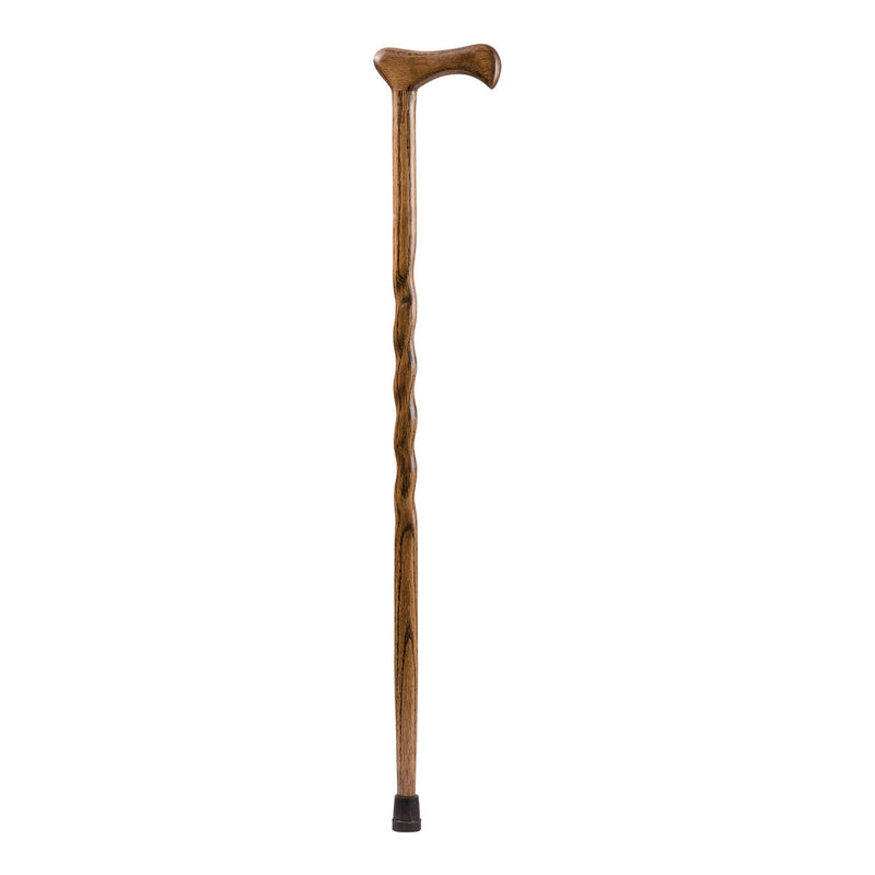 Mabis Healthcare Brazos Twisted Oak Cane with T-Handle, 37-Inch Height, Brown 