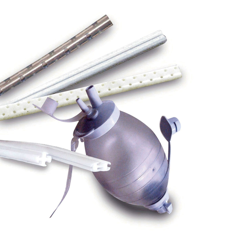 Wound Drain Tube S-Vac Round Hubless Type With Trocar 4 Channel Type 15 Fr. Size Sterile 