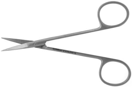 BR Surgical IRIS Scissors, straight, sharp/sharp, round shank, 4½" 