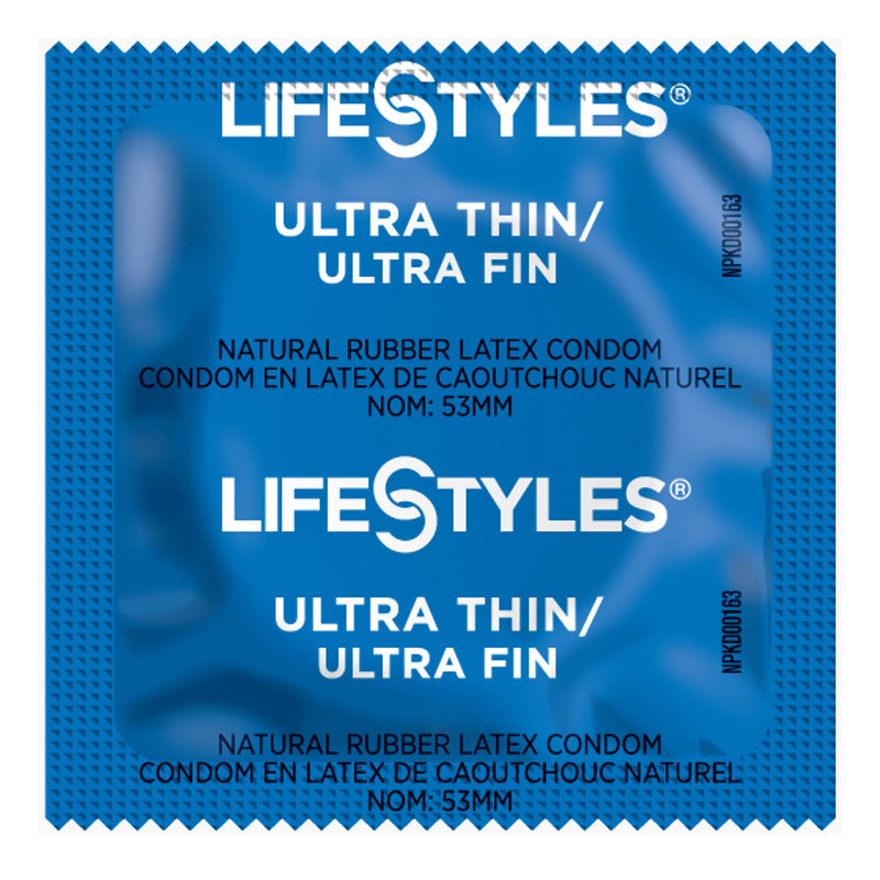 Lifestyles Ultra Thin Lubricated Latex Condom (Case of 1008)