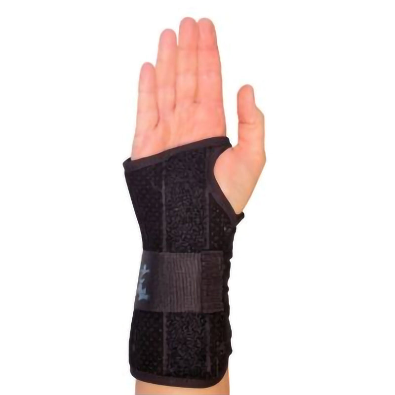 Wrist Brace Wrist Lacer Aluminum / Felt / Suede Right Hand Black Large (Each) 