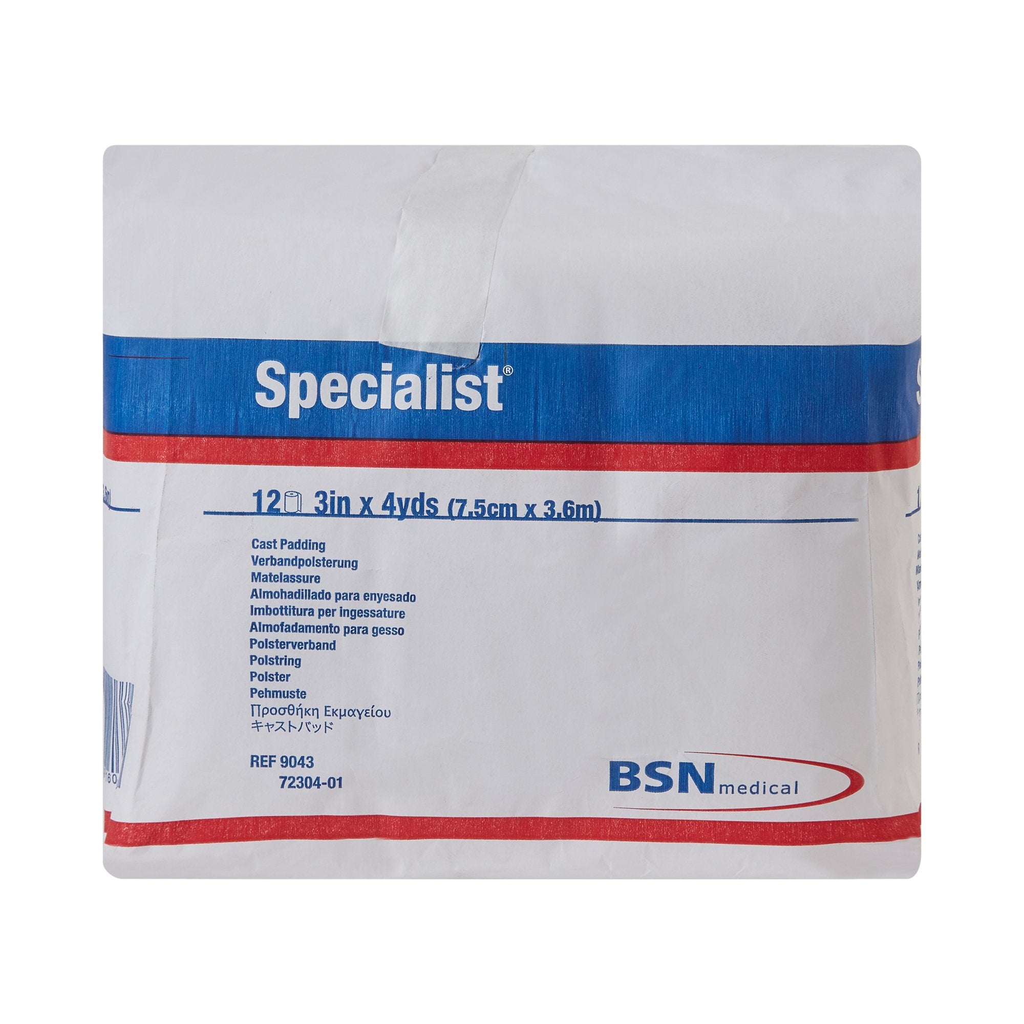 BSN Medical Specialist White Cotton / Rayon Undercast Cast Padding, 3 Inch x 4 Yard (72/CS) 