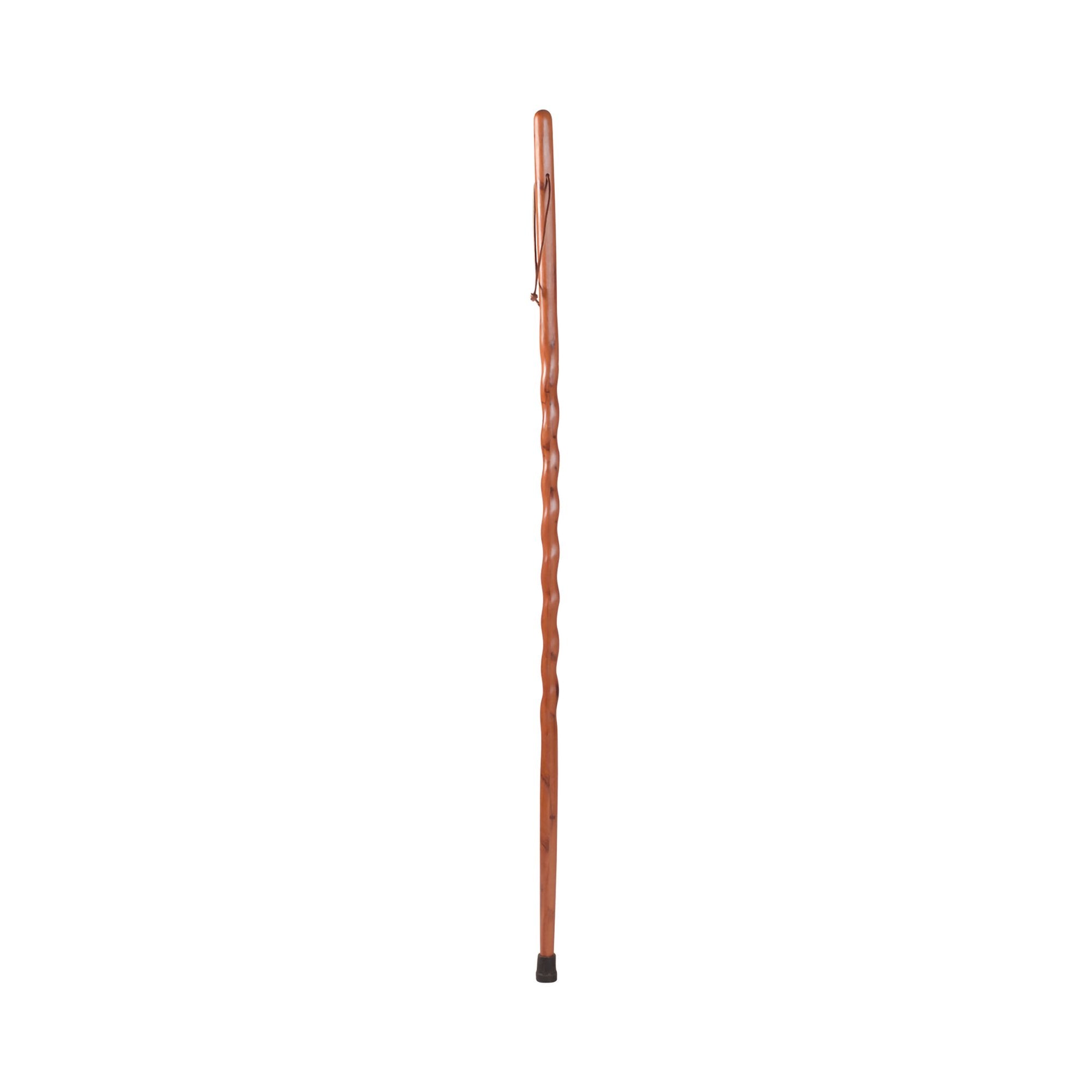 Mabis Healthcare Brazos Twisted Cedar Backpacker Handcrafted Walking Stick, 55-Inch 