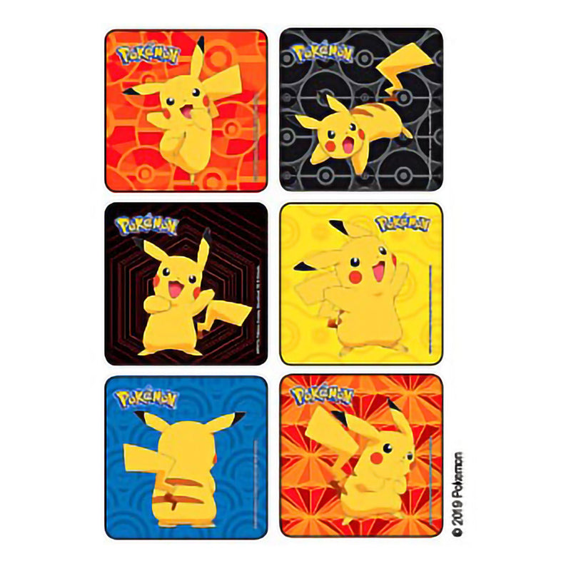 Sticker Kids Love Stickers 72 per Roll Pokemon Pikachu 2-1/2 X 2-1/2 Inch (Roll of 75)