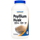 Dietary Supplement nutricost Psyllium Husk 500 mg Strength Capsule 500 Per Bottle (Case of 6000)